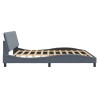 Cadre de lit sans matelas gris foncé 200x200 cm velours 