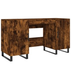 Bureau chêne fumé 140x50x75 cm bois d'ingénierie 