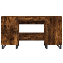Bureau chêne fumé 140x50x75 cm bois d'ingénierie 