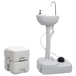 Ensemble de toilette et support de lavage des mains de camping 
