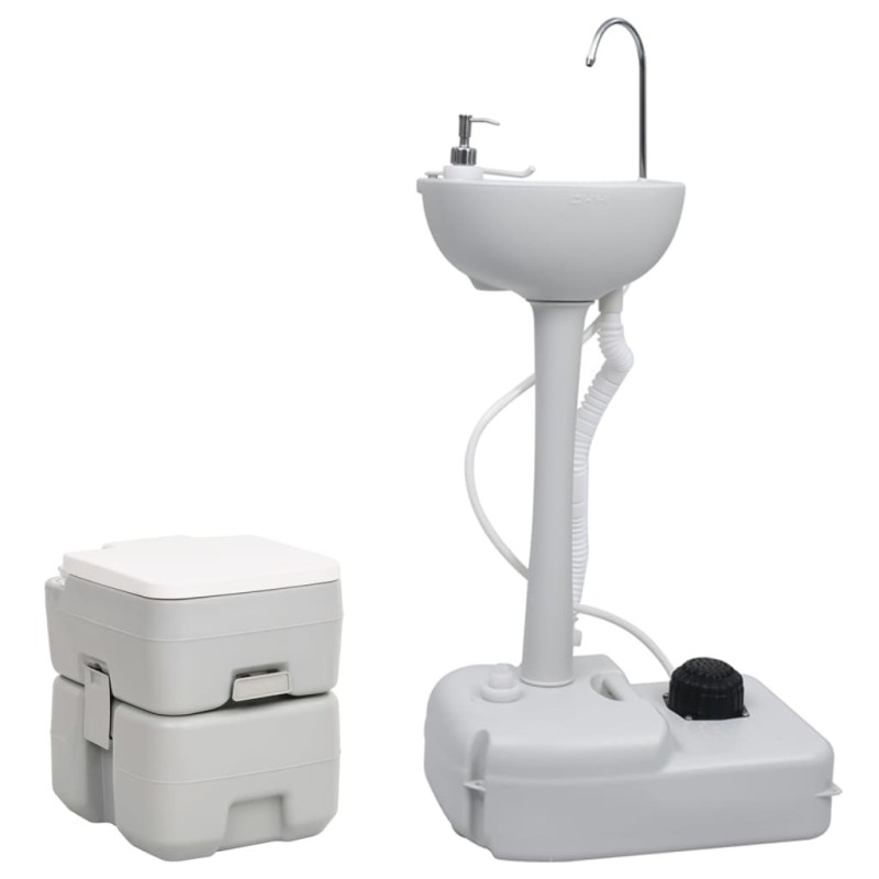 Ensemble de toilette et support de lavage des mains de camping 