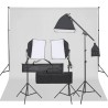 Kit de studio photo avec éclairage et toile de fond 