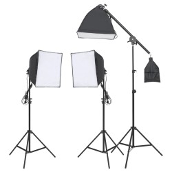 Kit de studio photo avec éclairage et toile de fond 