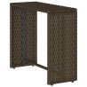 Salon de jardin 5 pcs avec coussins empilable marron polyrotin 
