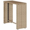 Salon de jardin 5 pcs avec coussins empilable beige polyrotin 