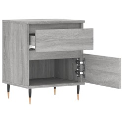 Table de chevet sonoma gris 40x35x50 cm bois d’ingénierie 