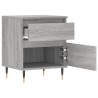 Table de chevet sonoma gris 40x35x50 cm bois d’ingénierie 