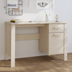 Bureau HAMAR Marron miel 113x50x75 cm Bois massif de pin 