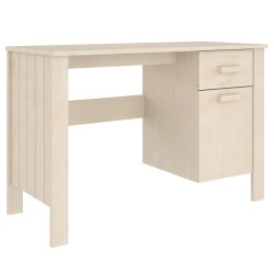 Bureau HAMAR Marron miel 113x50x75 cm Bois massif de pin 