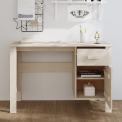 Bureau HAMAR Marron miel 113x50x75 cm Bois massif de pin 