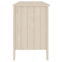 Bureau HAMAR Marron miel 113x50x75 cm Bois massif de pin 