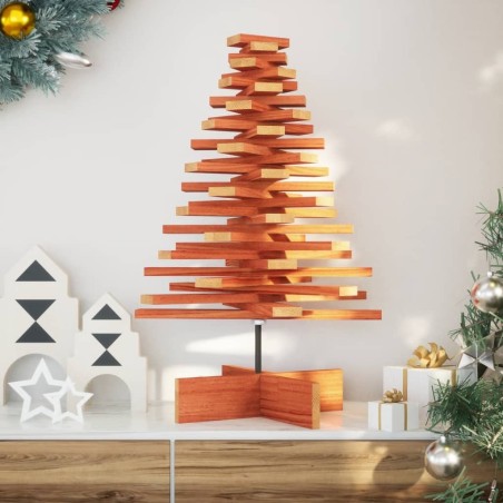 Arbre de Noël en bois pour décoration 80 cm bois de pin massif 