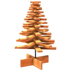 Arbre de Noël en bois pour décoration 80 cm bois de pin massif 