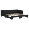 Lit de jour avec lit gigogne noir 90x190 cm tissu 