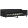 Lit de jour avec lit gigogne noir 90x190 cm tissu 
