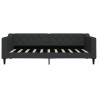Lit de jour avec lit gigogne noir 90x190 cm tissu 