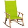 Chaise à bascule avec coussin Bambou 