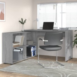 Bureau d'angle Sonoma gris Bois d'ingénierie 