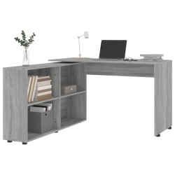 Bureau d'angle Sonoma gris Bois d'ingénierie 