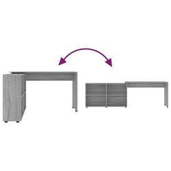 Bureau d'angle Sonoma gris Bois d'ingénierie 