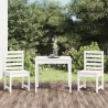 Ensemble de bistrot de jardin 3 pcs blanc bois de pin massif 