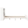 Lit bibliothèque sans matelas blanc 135x190 cm bois pin massif 