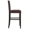 Chaises de bar lot de 2 bois massif d'hévéa et similicuir 