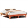 Cadre de lit sans matelas cire marron 180x200cm bois pin massif 