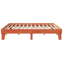 Cadre de lit sans matelas cire marron 180x200cm bois pin massif 