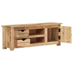 Meuble TV 110x30x40 cm Bois de manguier brut 