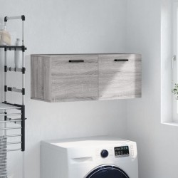 Armoire murale sonoma gris 80x36,5x35 cm bois d'ingénierie 