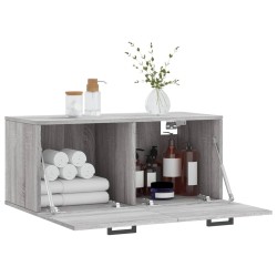 Armoire murale sonoma gris 80x36,5x35 cm bois d'ingénierie 
