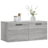 Armoire murale sonoma gris 80x36,5x35 cm bois d'ingénierie 