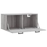 Armoire murale sonoma gris 80x36,5x35 cm bois d'ingénierie 