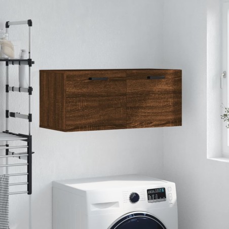 Armoire murale chêne marron 80x36,5x35 cm bois d'ingénierie 