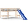Lit mezzanine d'enfants sans matelas avec toboggan 80x200 cm 