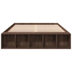 Cadre de lit sans matelas chêne marron 120x190 cm 