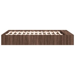 Cadre de lit sans matelas chêne marron 120x190 cm 