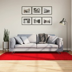 Tapis OVIEDO à poils courts rouge 100x200 cm 