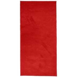 Tapis OVIEDO à poils courts rouge 100x200 cm 