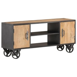 Meuble TV 110x30x49 cm Bois de récupération massif 