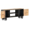 Meuble TV 110x30x49 cm Bois de récupération massif 