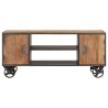 Meuble TV 110x30x49 cm Bois de récupération massif 