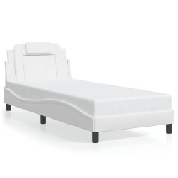 Cadre de lit sans matelas blanc 80x200 cm similicuir 