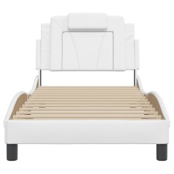 Cadre de lit sans matelas blanc 80x200 cm similicuir 