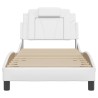 Cadre de lit sans matelas blanc 80x200 cm similicuir 