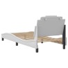 Cadre de lit sans matelas blanc 80x200 cm similicuir 