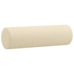 Canapé 2 places avec oreillers décoratifs crème 140 cm tissu 