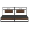 Cadre de lit en métal sans matelas chêne marron 180x200 cm 