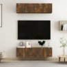 Meubles TV muraux 4 pcs Chêne fumé 60x30x30cm Bois d'ingénierie 